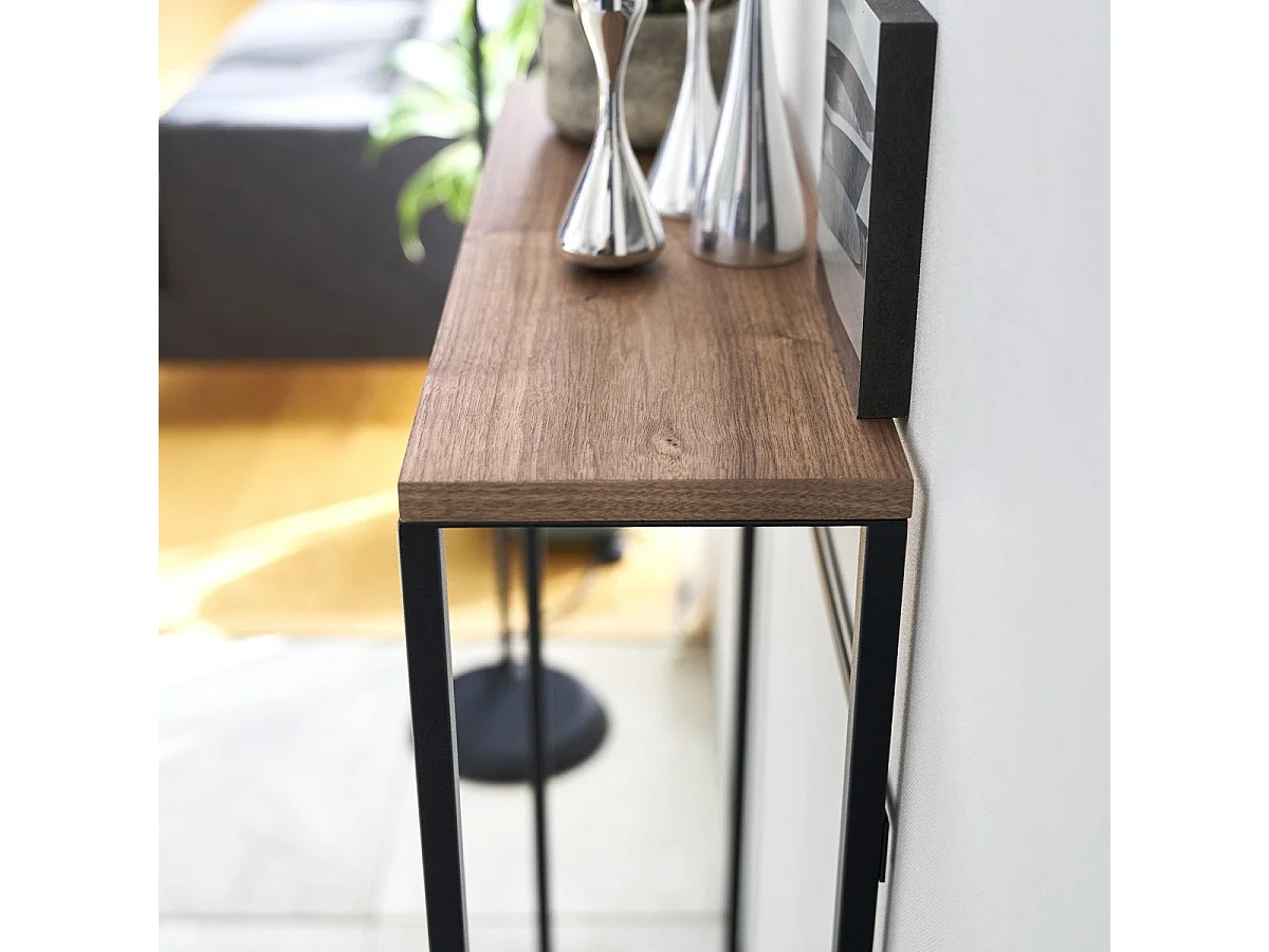 Console d'entrée métal et bois - L60 cm