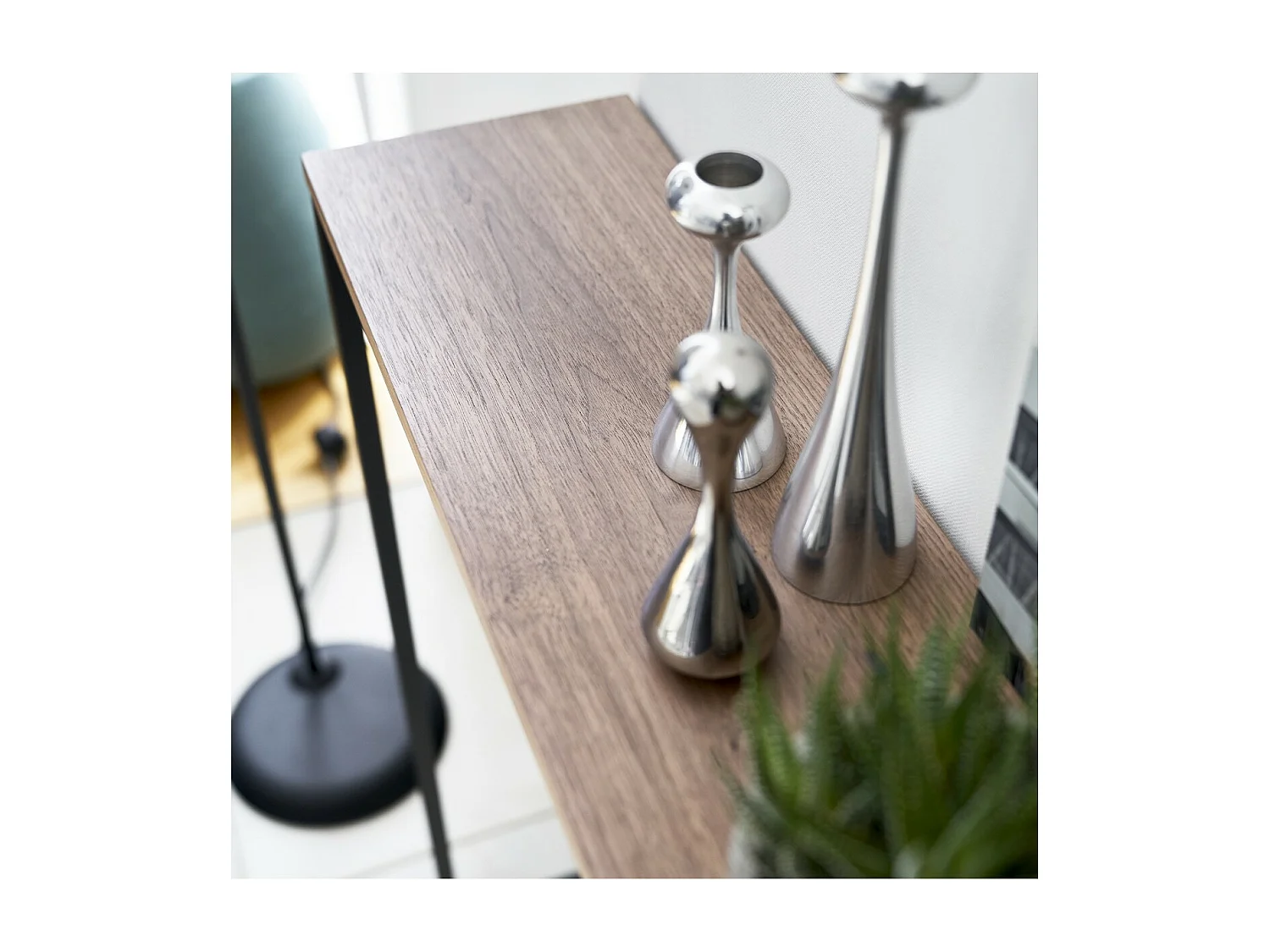 Console d'entrée métal et bois - L60 cm