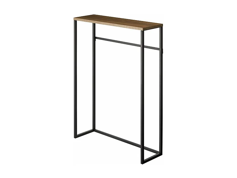 Consolle d'ingresso in metallo bianco e legno - L60 cm