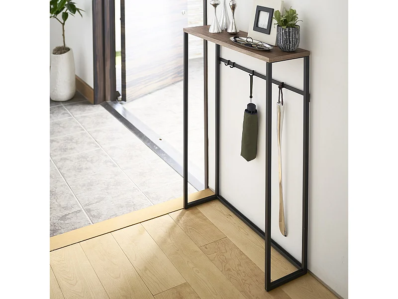 Metalen en houten ingangstafel - L60 cm