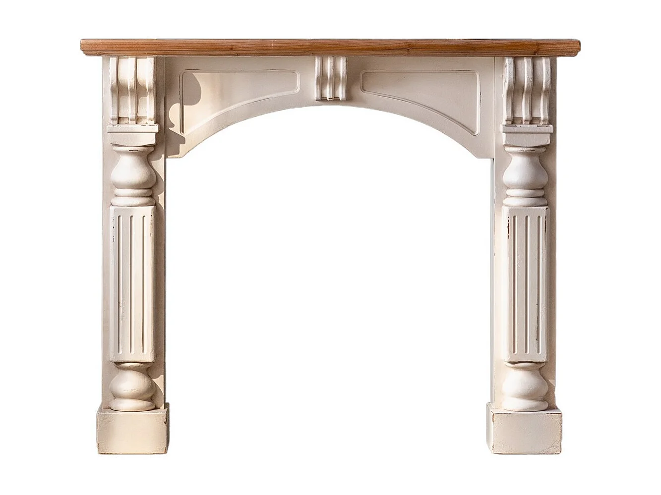 MANOIR - Manteau de cheminée en bois de pin naturel