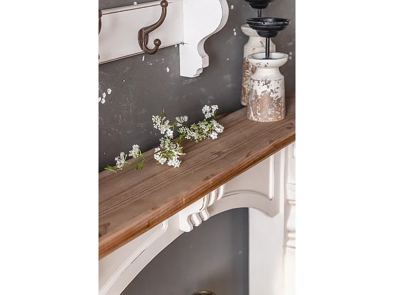 MANOIR - Manteau de cheminée en bois de pin naturel