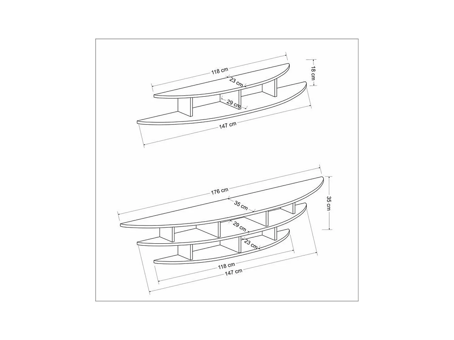 Ensemble meuble TV ALVINO 176 cm blanc