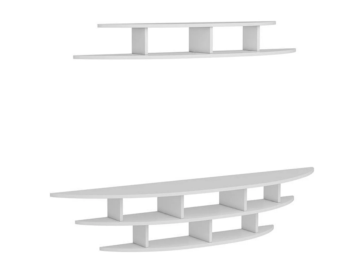 Ensemble meuble TV ALVINO 176 cm blanc