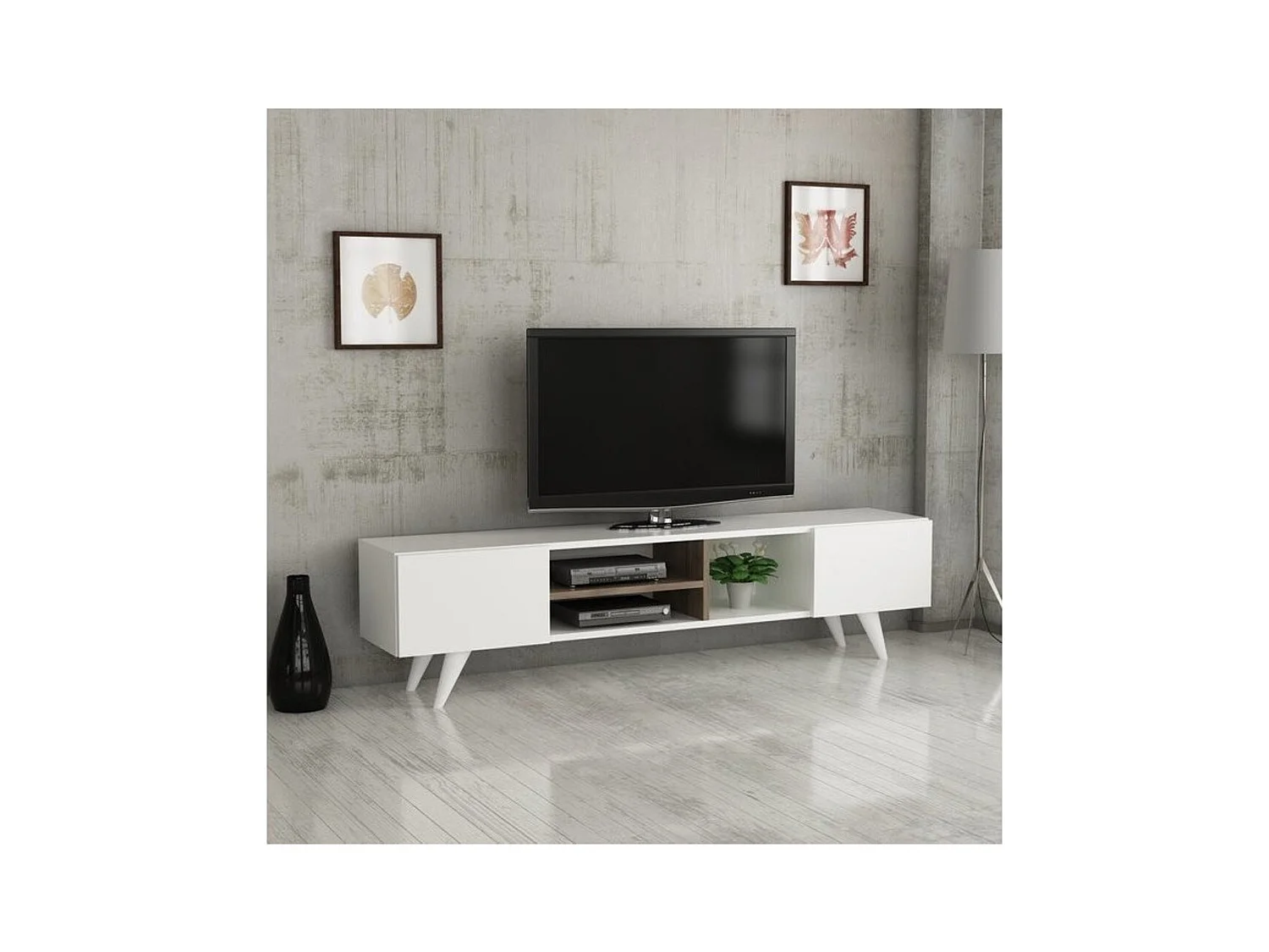 Meuble TV DORE 160 cm blanc