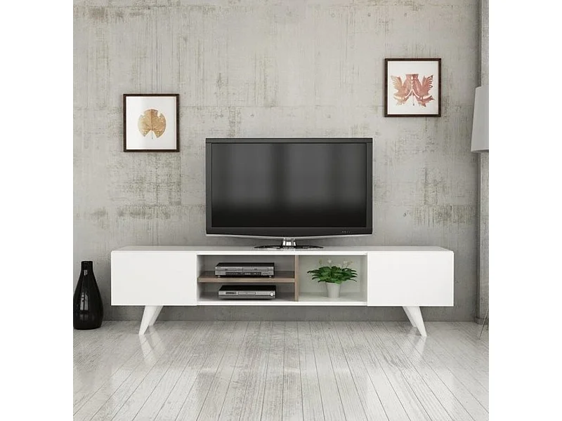 Meuble TV DORE 160 cm blanc