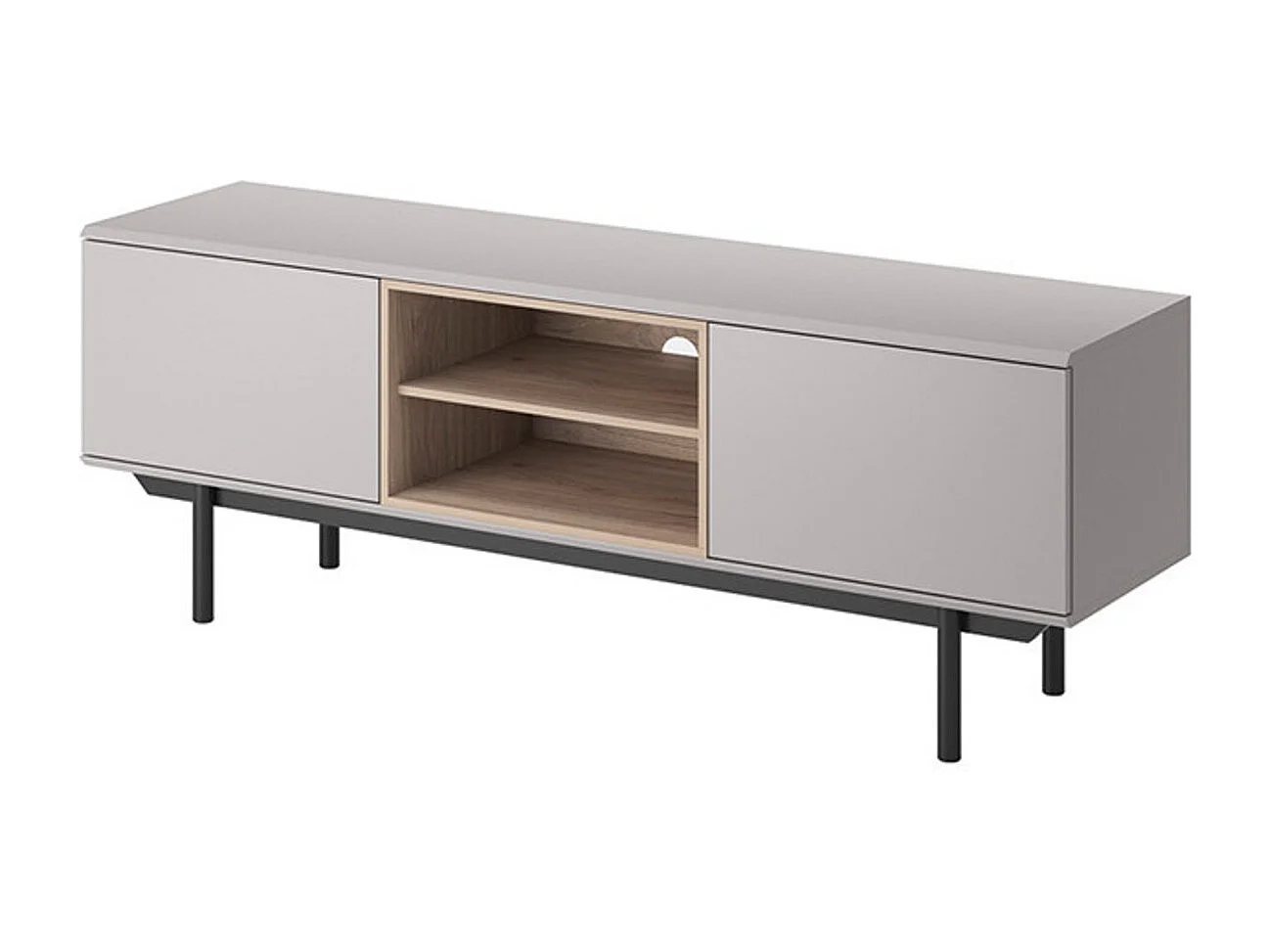 Meuble TV INOX gris 150 cm