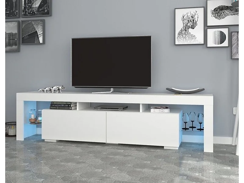 Meuble TV STYLO 200 cm blanc