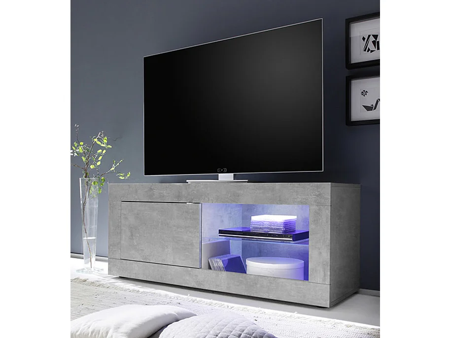 Meuble TV Basic en béton 1 porte 140-56-43 cm