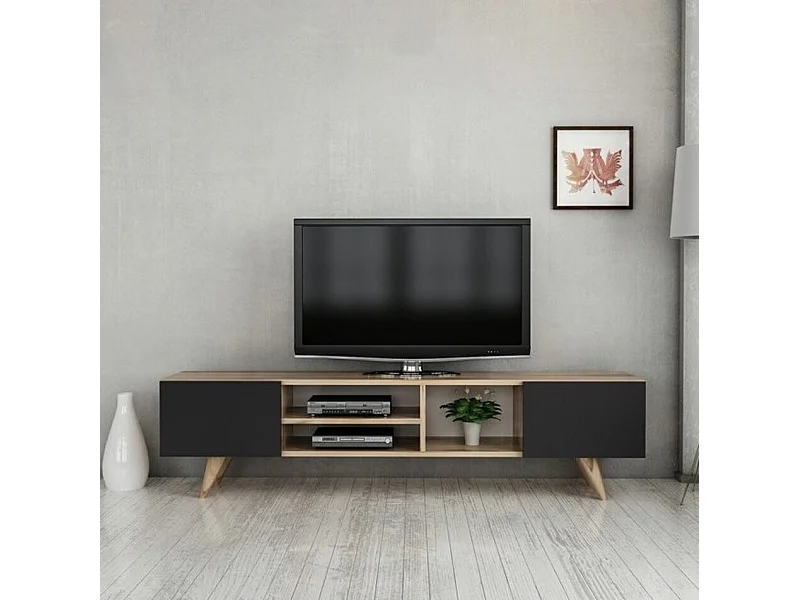 Meuble TV DORE Noir 160 cm