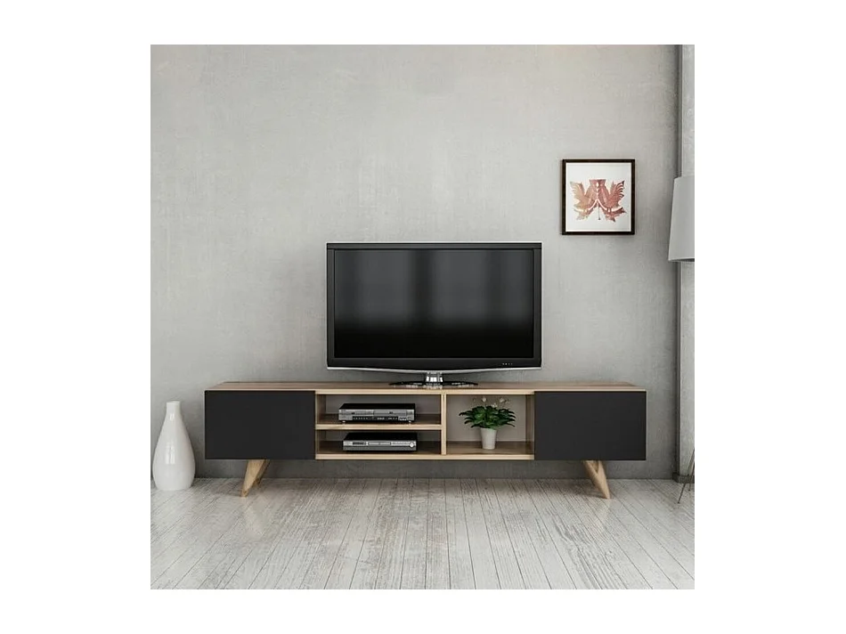 Meuble TV DORE Noir 160 cm
