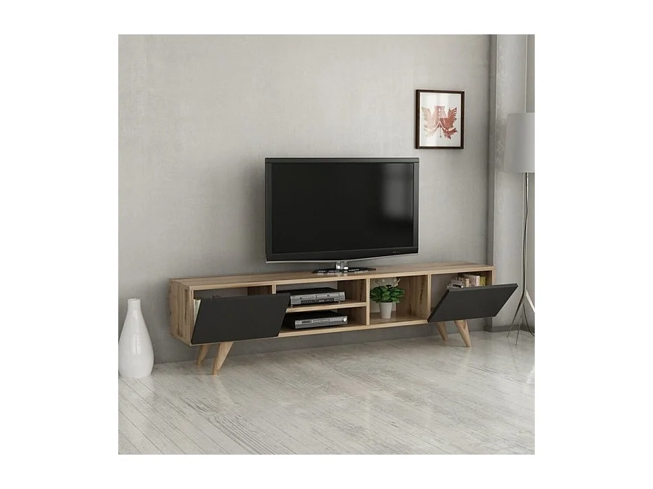 Meuble TV DORE Noir 160 cm