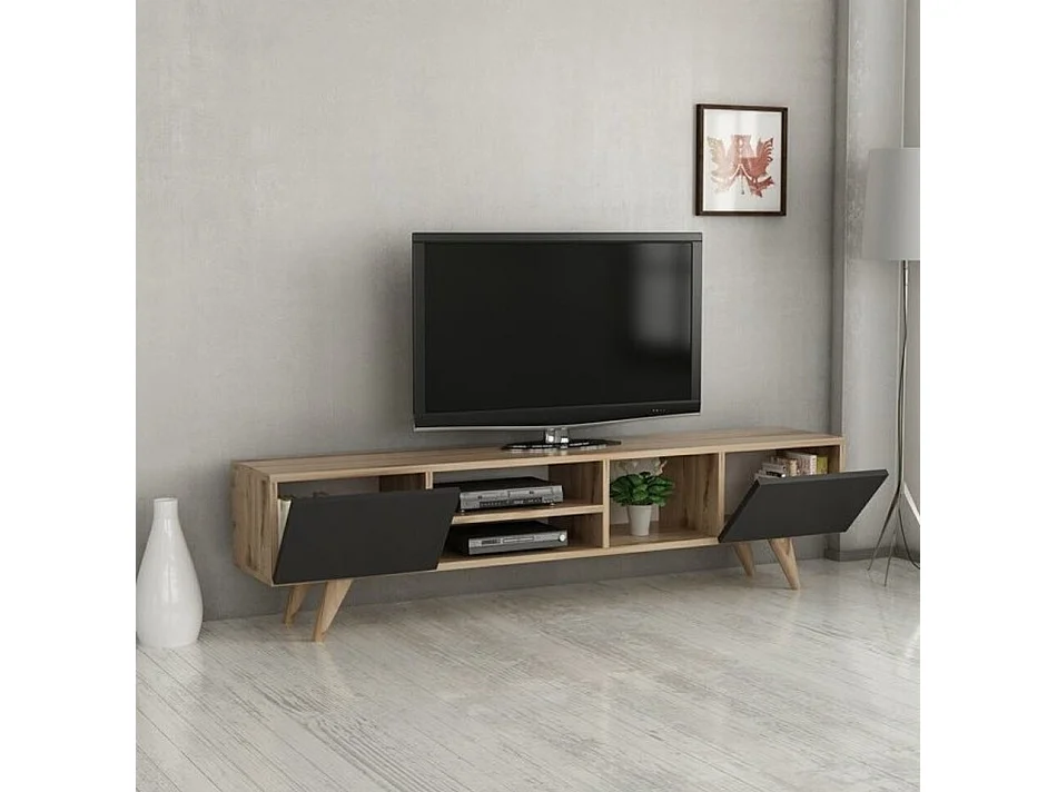 Meuble TV DORE Noir 160 cm