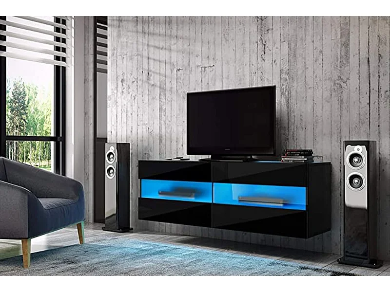 Meuble RITA avec led , 100 cm noir