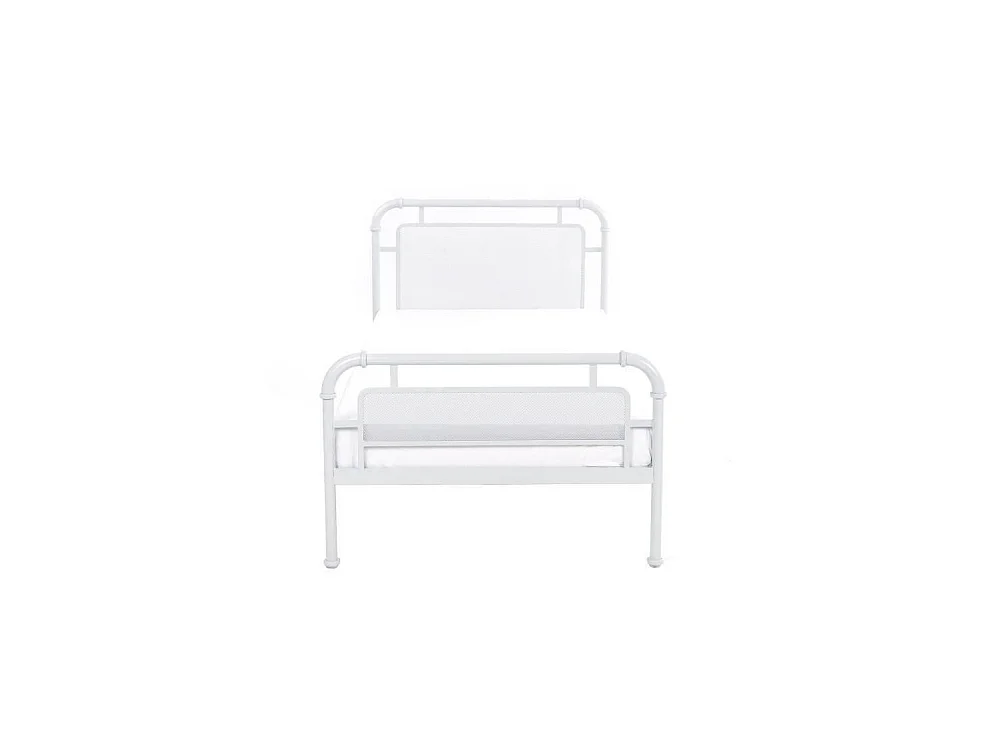 JULY Lit enfant 90 x 190 cm en métal - Gris clair - Sommier inlcus