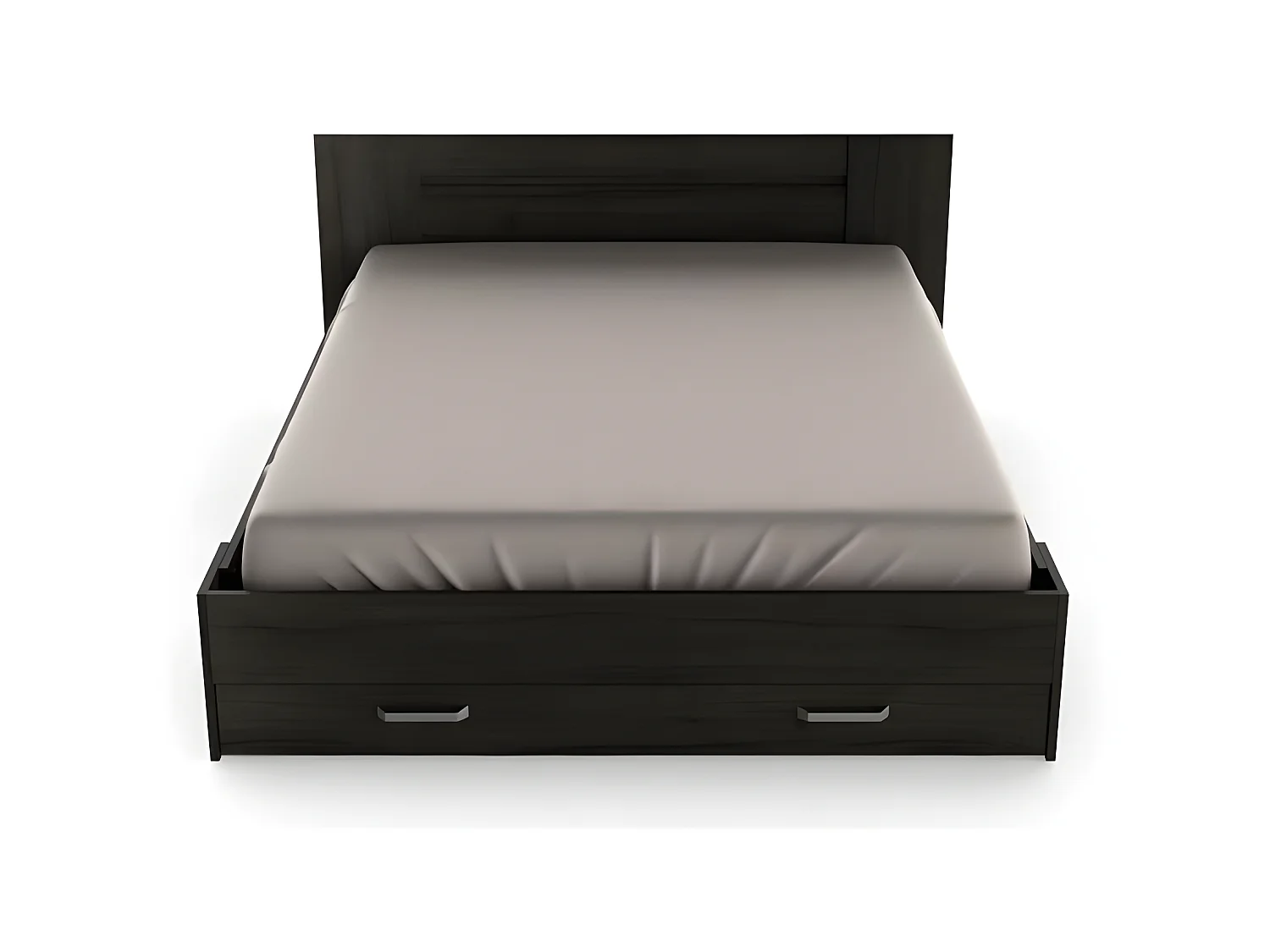 Lit adulte RICHMOND 160x200 cm - Décor chene Waterford - 1 Tiroir - L 180,20 x P 205,60 x H 79,40 cm -