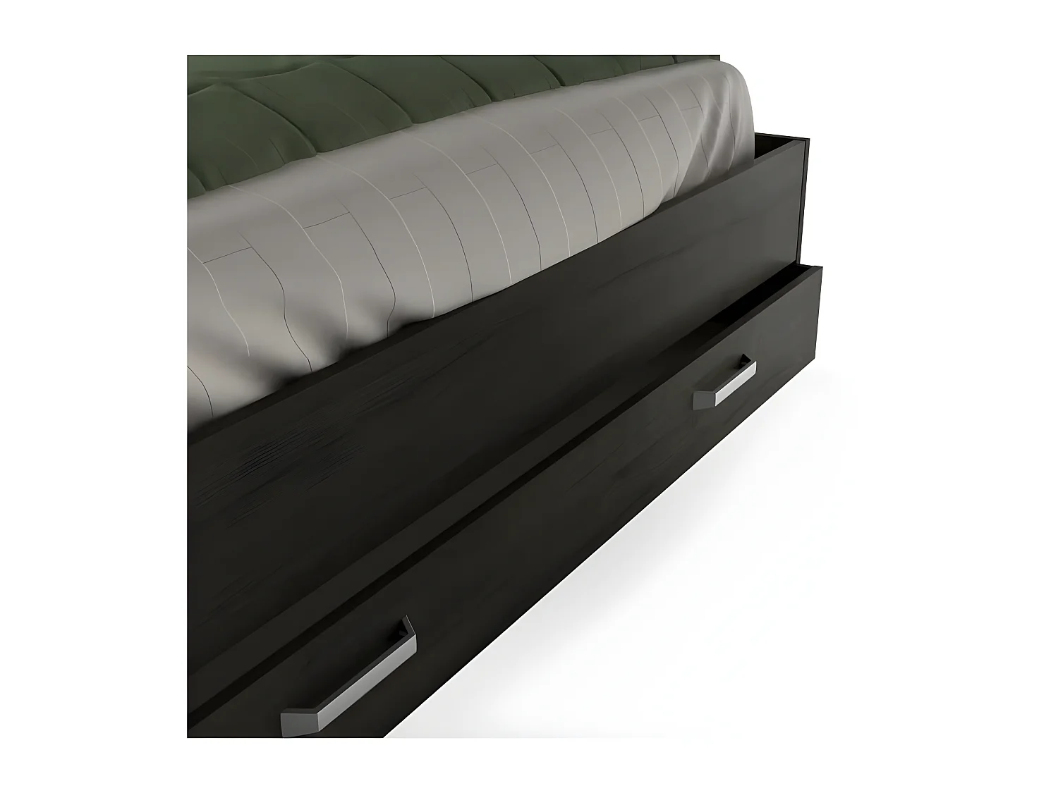 Lit adulte RICHMOND 160x200 cm - Décor chene Waterford - 1 Tiroir - L 180,20 x P 205,60 x H 79,40 cm -