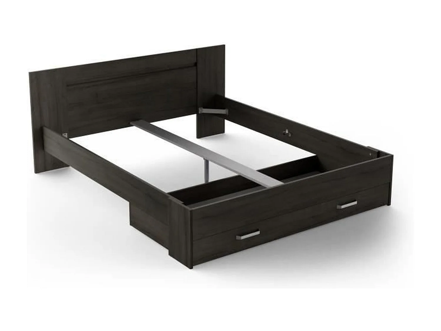 Lit Adulte RICHMOND 160x200 cm Chêne Waterford avec Tiroir de Rangement - Sans Matelas ni Sommier