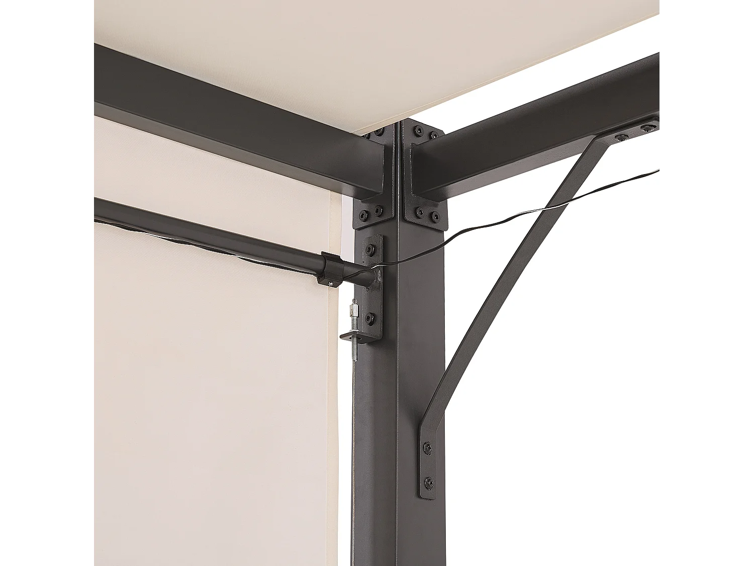 Pawilon ogrodowy LED PARGA Metal 310 cm 310 cm Beżowy