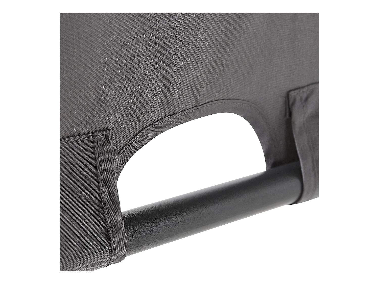 Cenador LED de metal/poliester gris oscuro/negro 310 cm PARGA