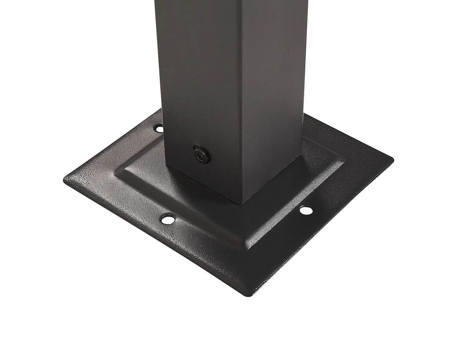 Gazebo LED metallo e tessuto grigio scuro e nero 310 cm PARGA