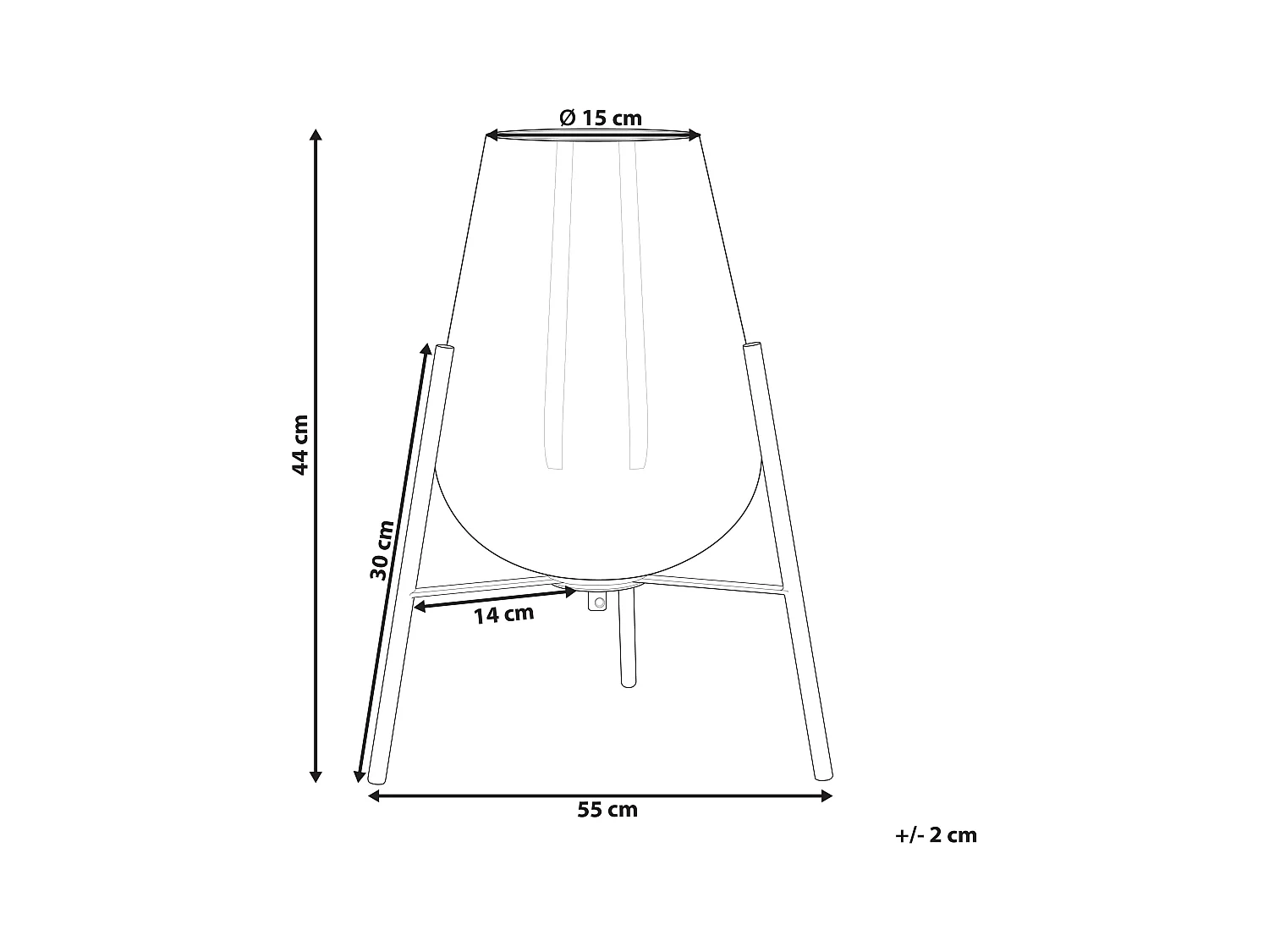 Lampe à poser MENA Métal Doré