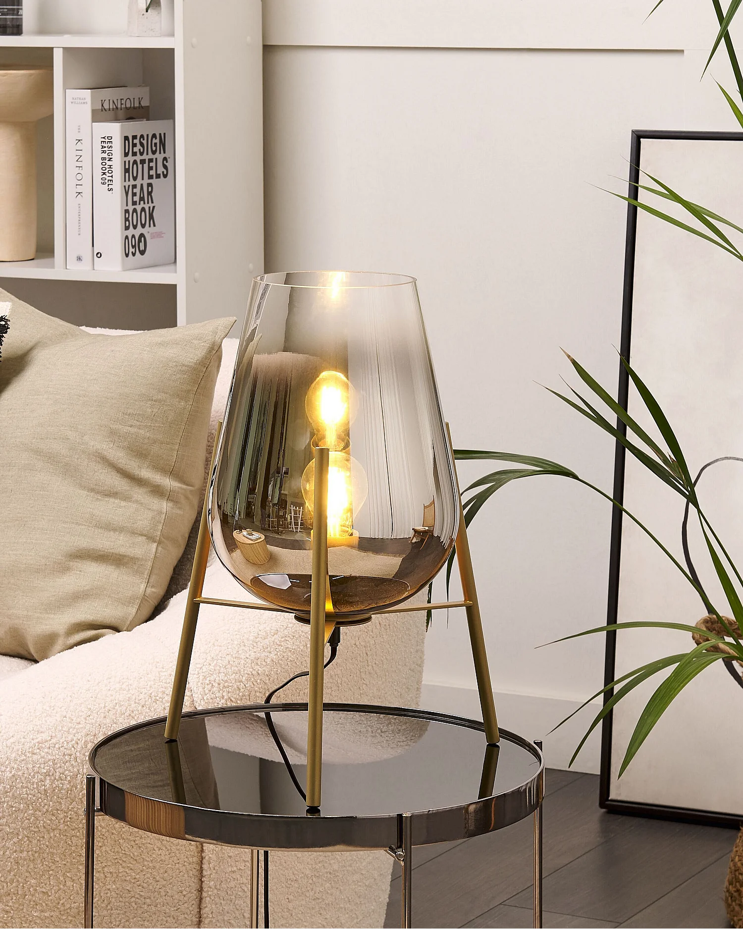 Lampe à poser MENA Métal Doré