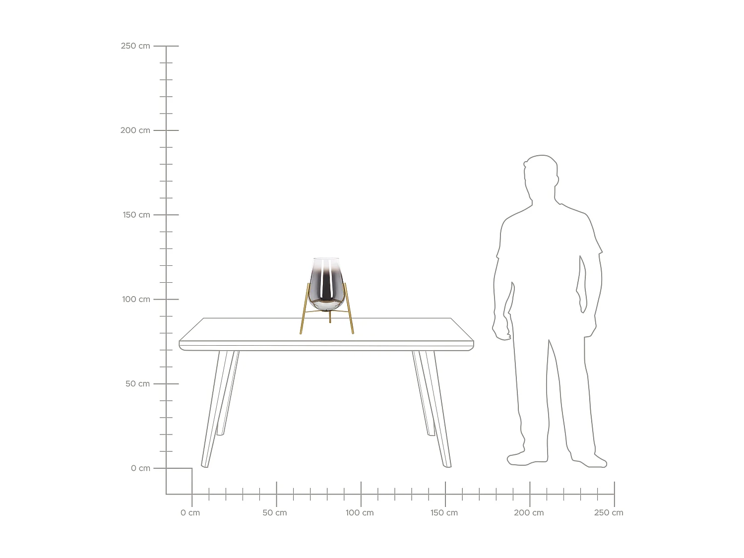 Lampe à poser MENA Métal Doré