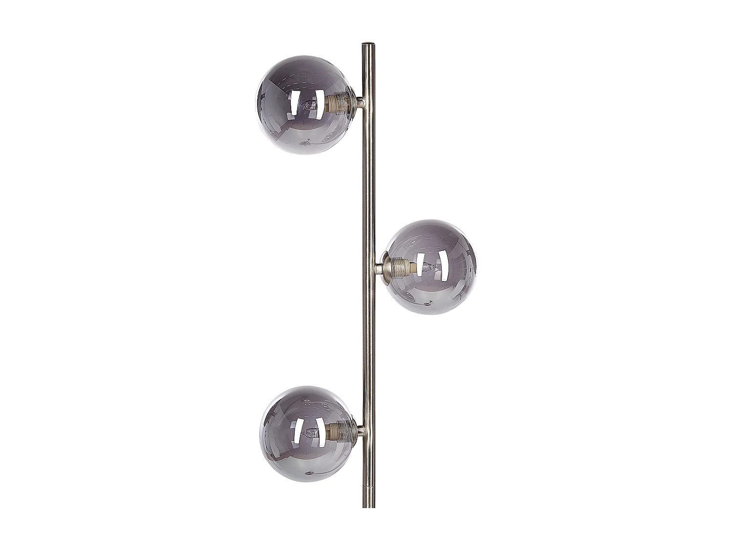 Stehlampe aus Metall mit 3 Lichtern Metallleuchte silber Ramis