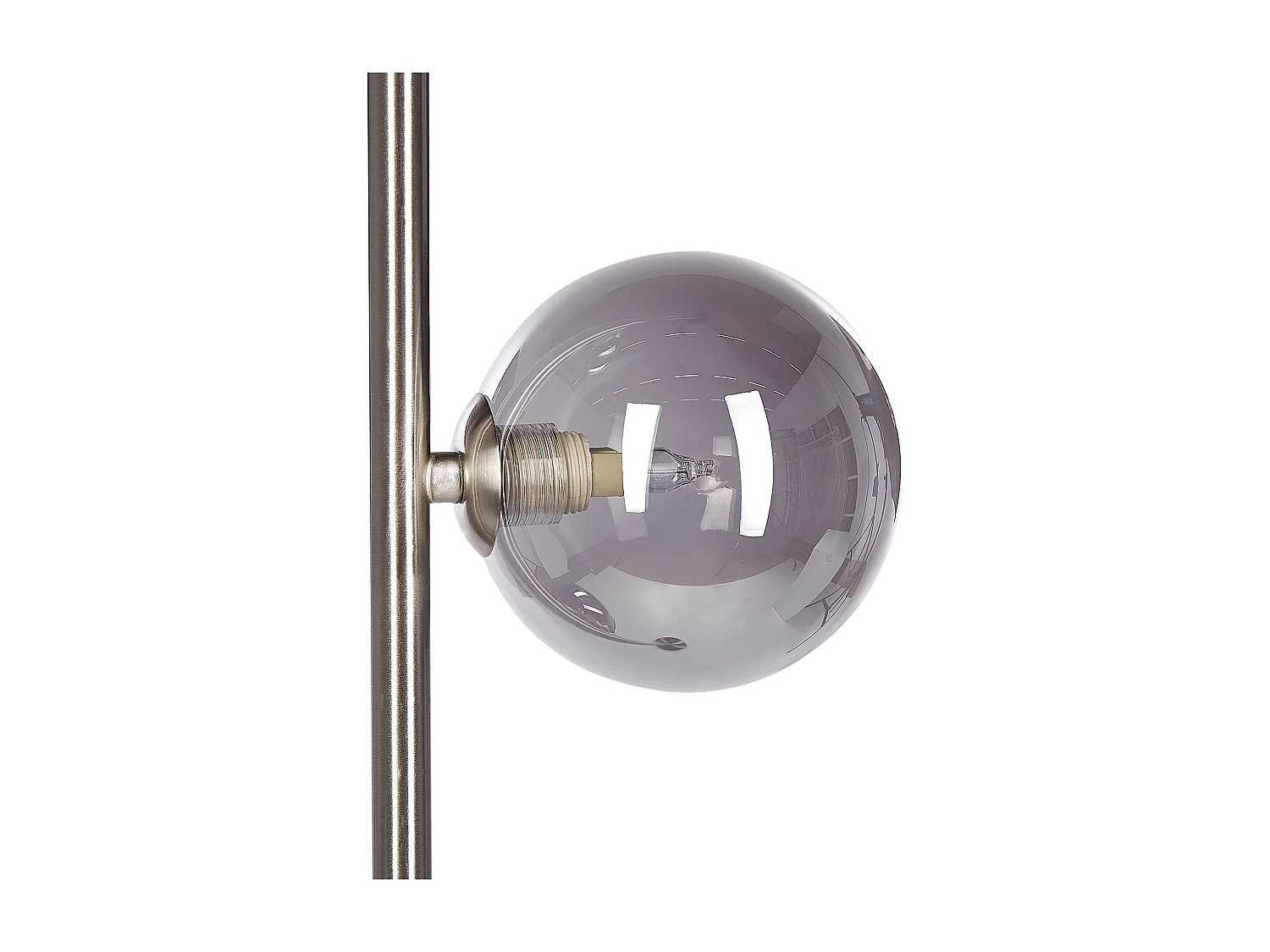 Stehlampe aus Metall mit 3 Lichtern Metallleuchte silber Ramis