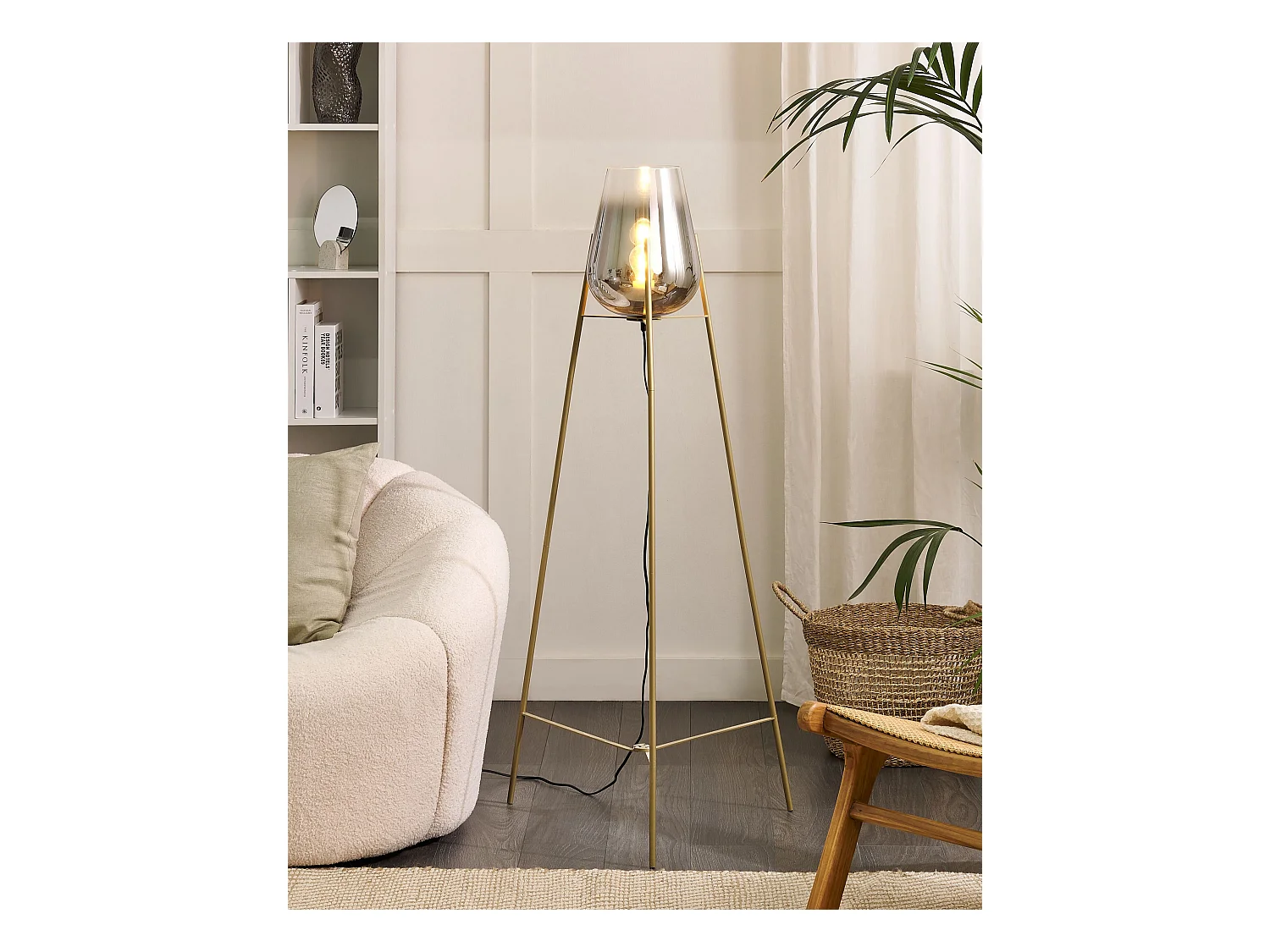 Lampada da pavimento MENA Metallo Oro