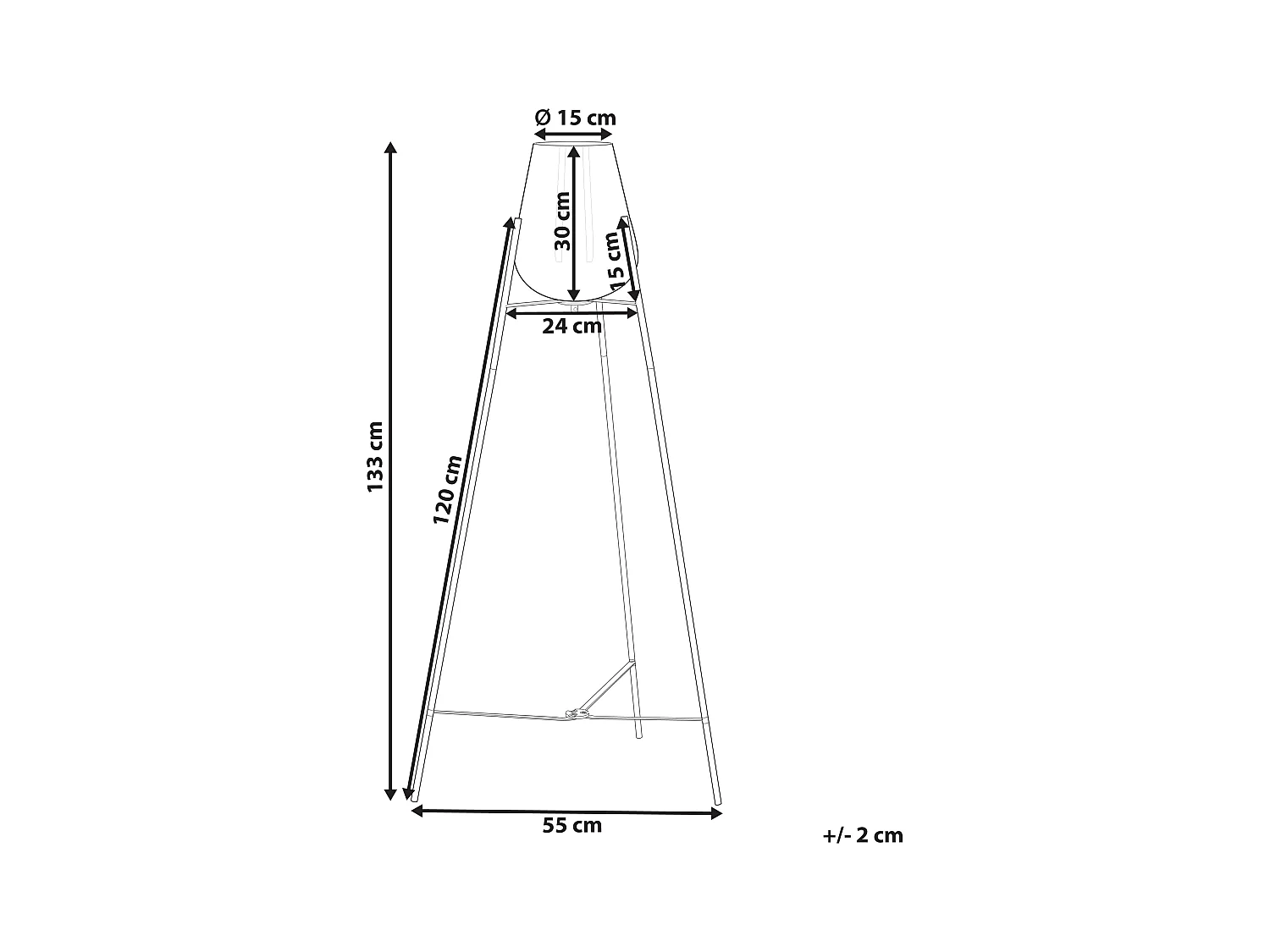 Lampada da pavimento MENA Metallo Oro
