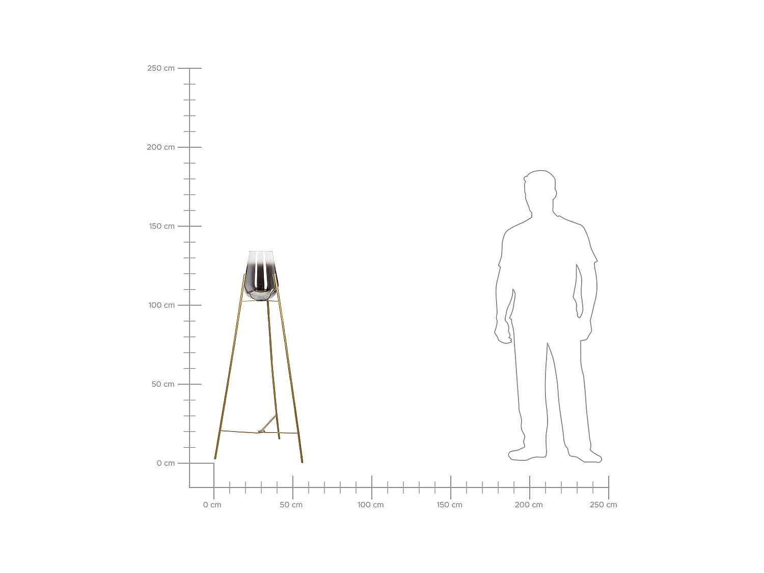 Lampada da pavimento MENA Metallo Oro