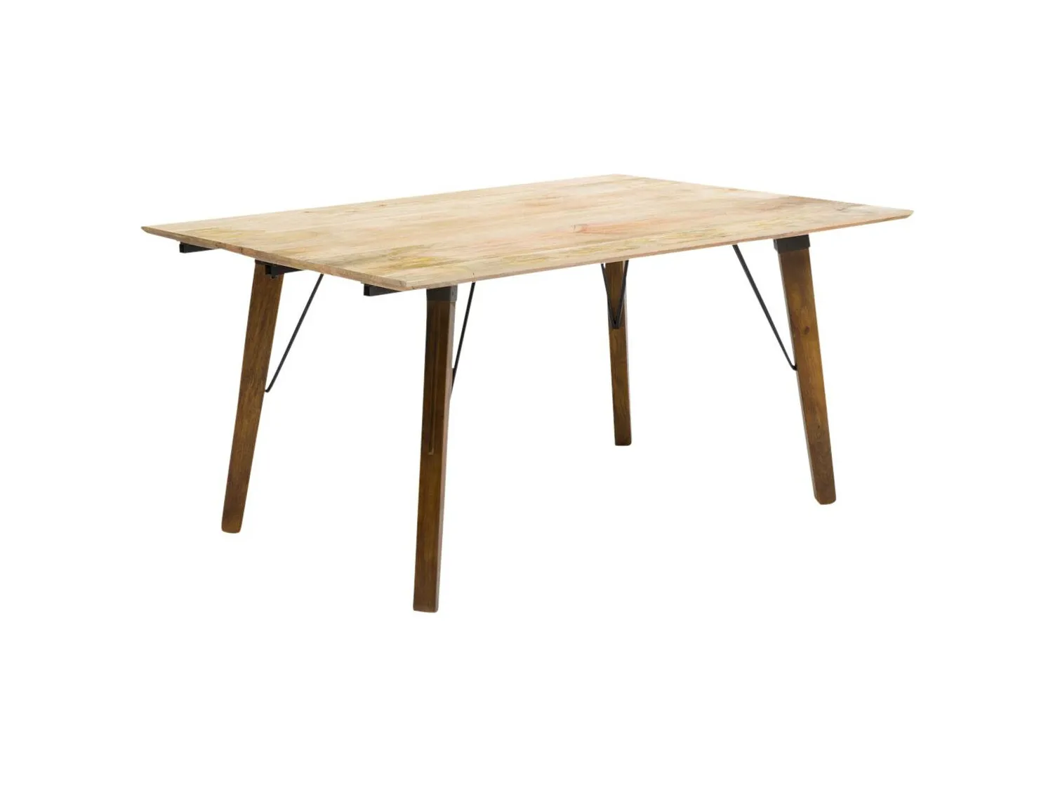 Mesa de comedor de mango Clarisse con extensiones para 6 personas