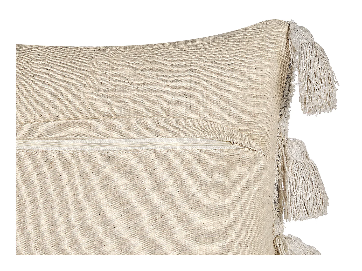 Conjunto de 2 cojines decorativos BOUVARDIA Algodón 45 x 45 cm Gris Patrón chevrón