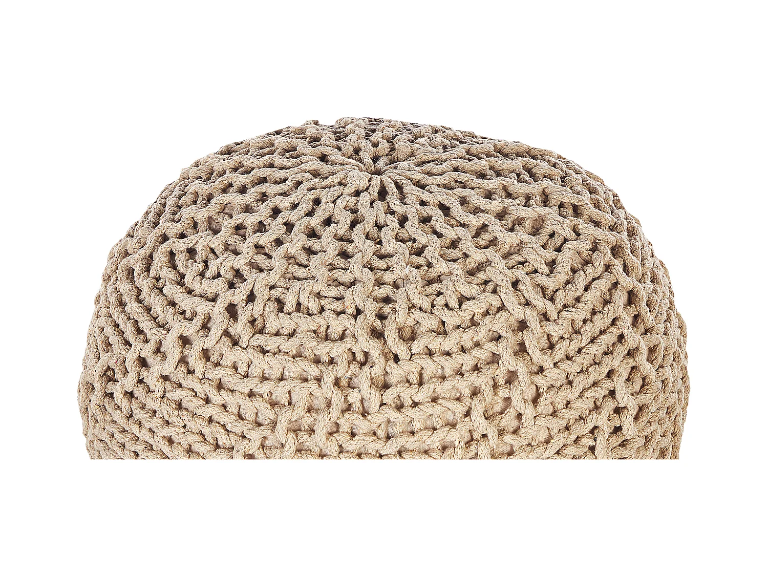 Poef PRIENE Katoen Beige 50 cm 50 cm 35 cm