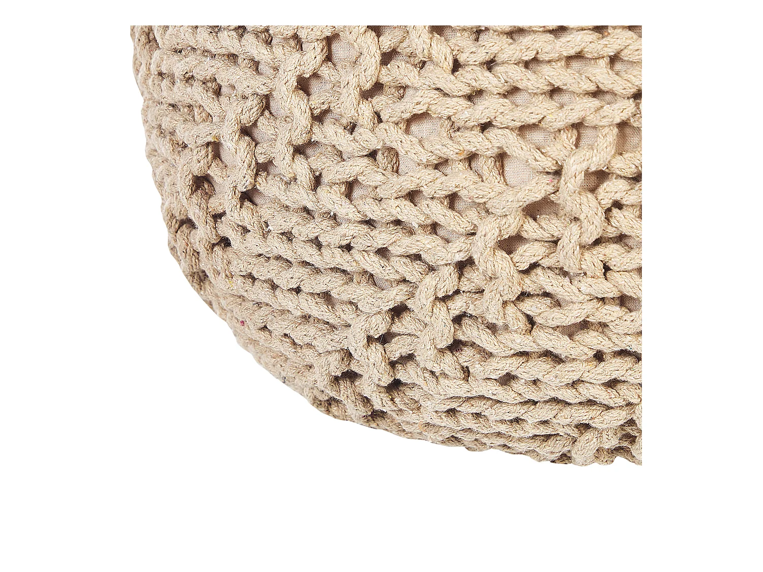 Poef PRIENE Katoen Beige 50 cm 50 cm 35 cm