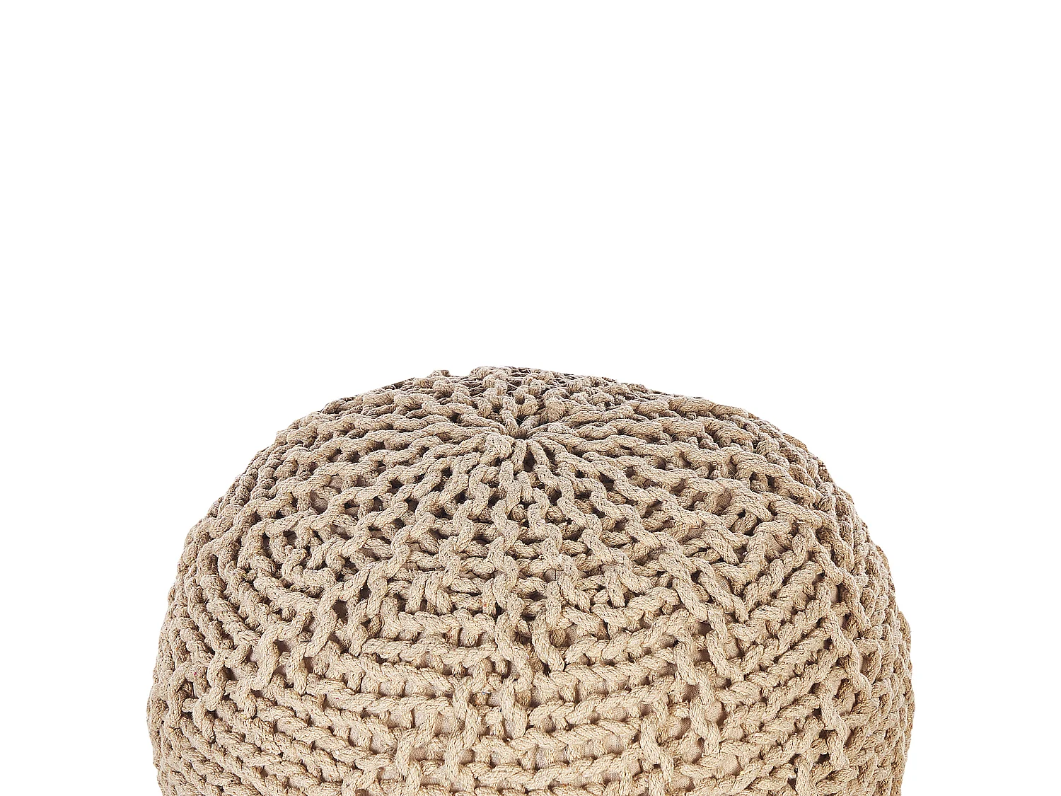 Pouf PRIENE Baumwolle Beige 50 cm 50 cm 35 cm