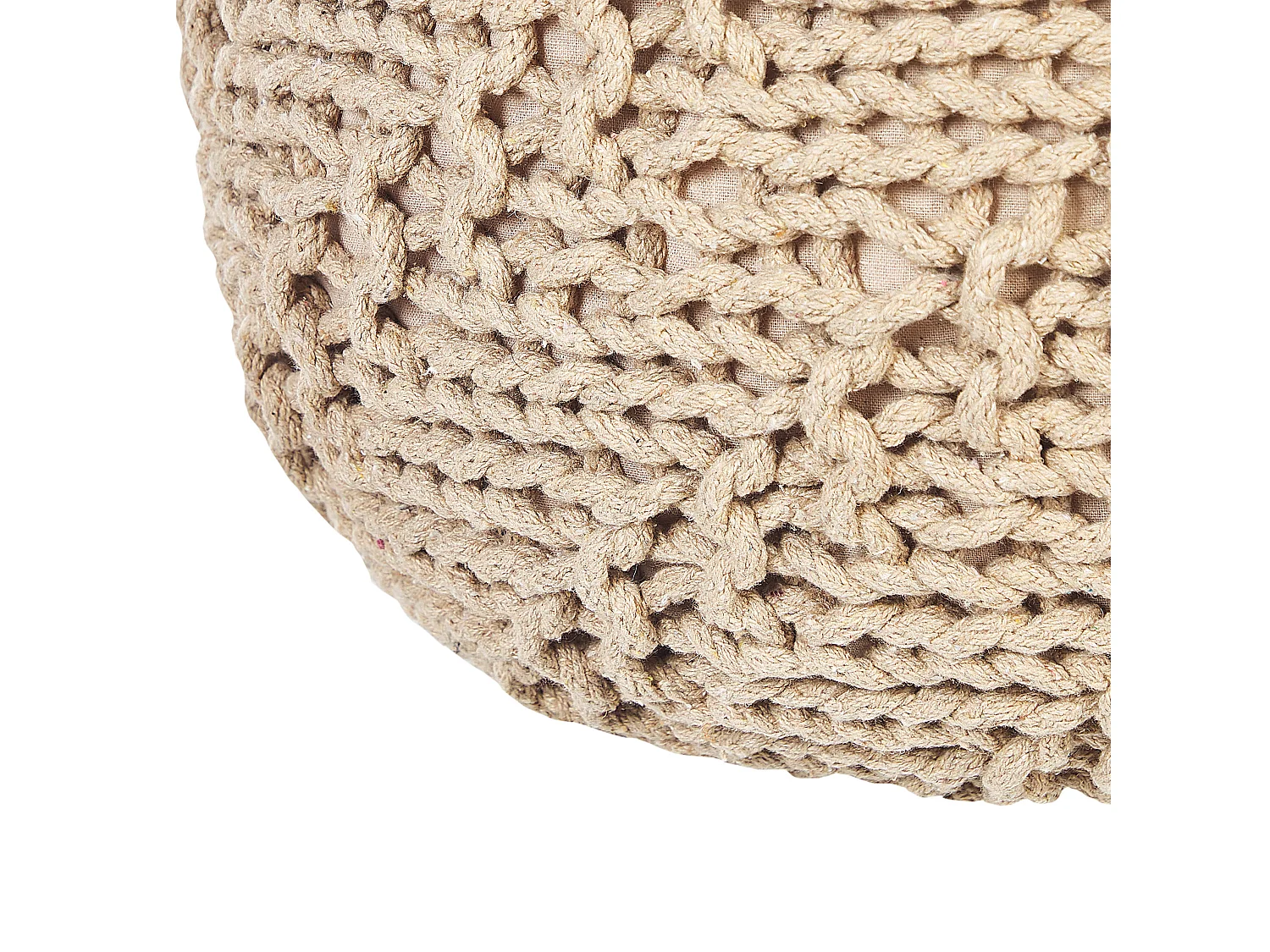 Pouf PRIENE Baumwolle Beige 50 cm 50 cm 35 cm