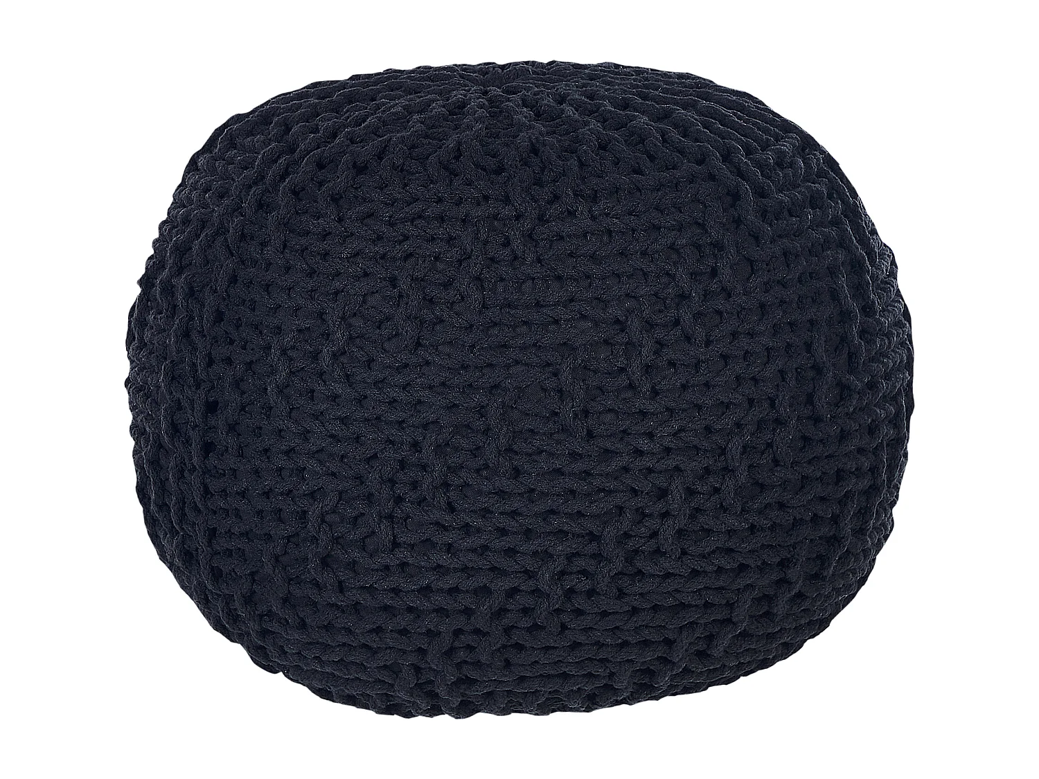 Puf PRIENE Algodón Negro 50 cm 50 cm 35 cm
