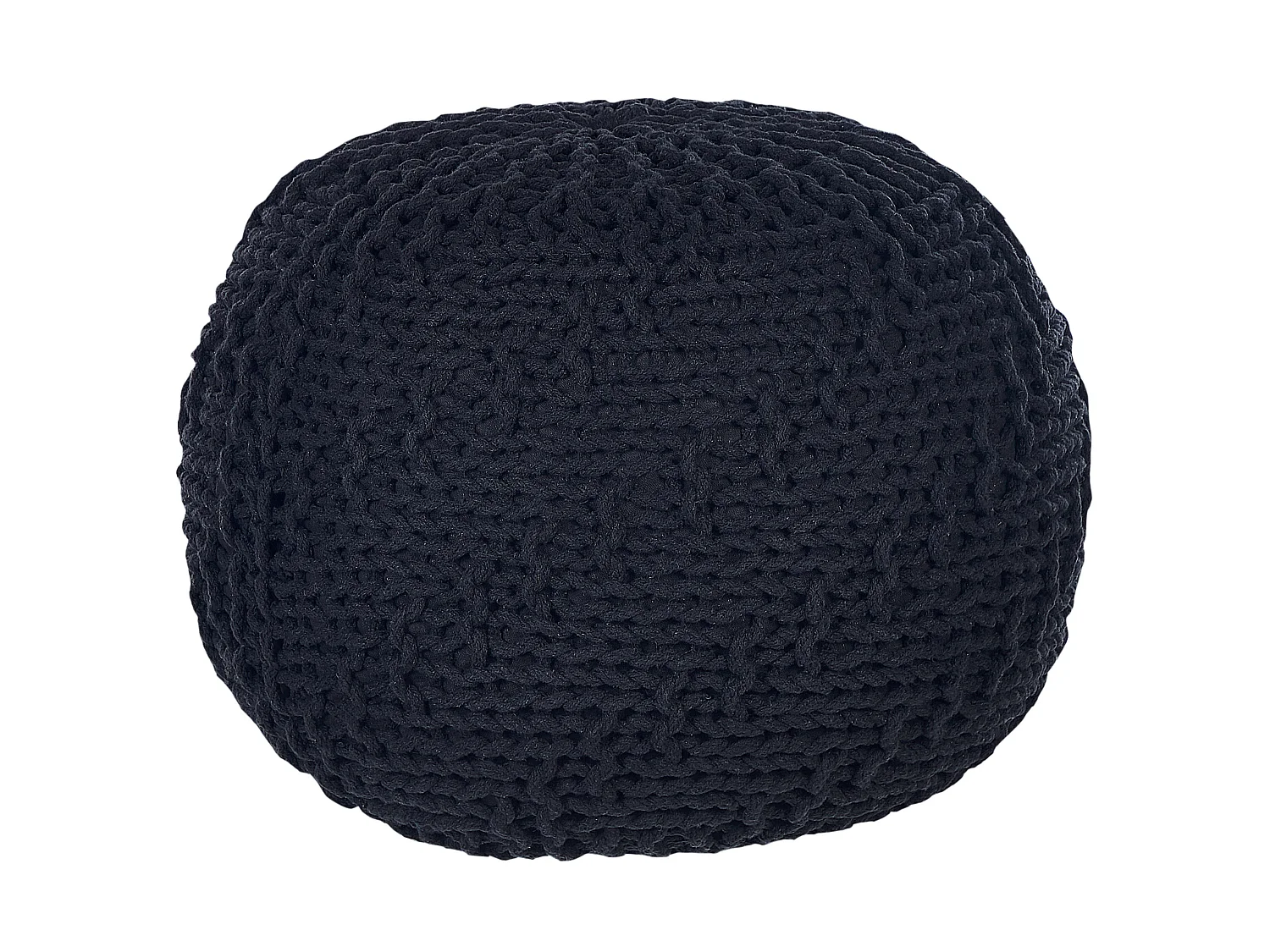 Pouf PRIENE Cotone Nero 50 cm 50 cm 35 cm