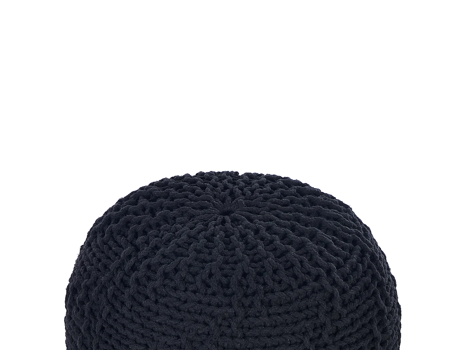 Pouf PRIENE Cotone Nero 50 cm 50 cm 35 cm