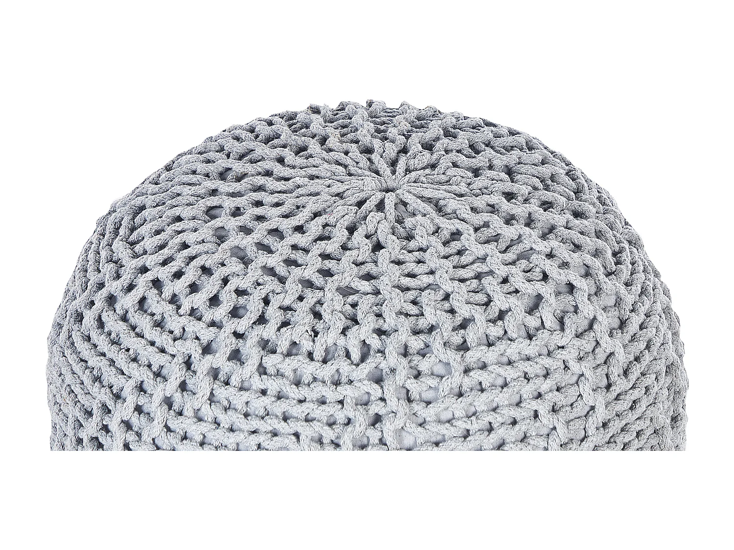 Pouf PRIENE Coton Gris clair