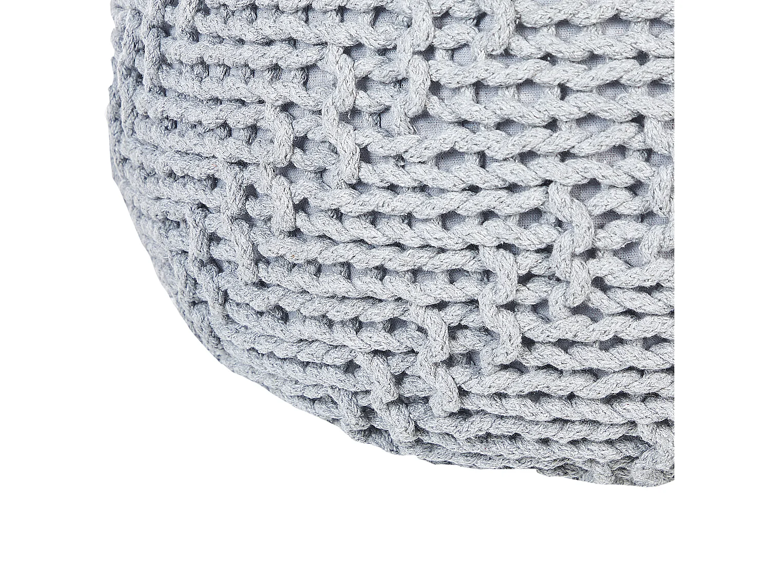 Pouf PRIENE Cotone Grigio chiaro 50 cm 50 cm 35 cm