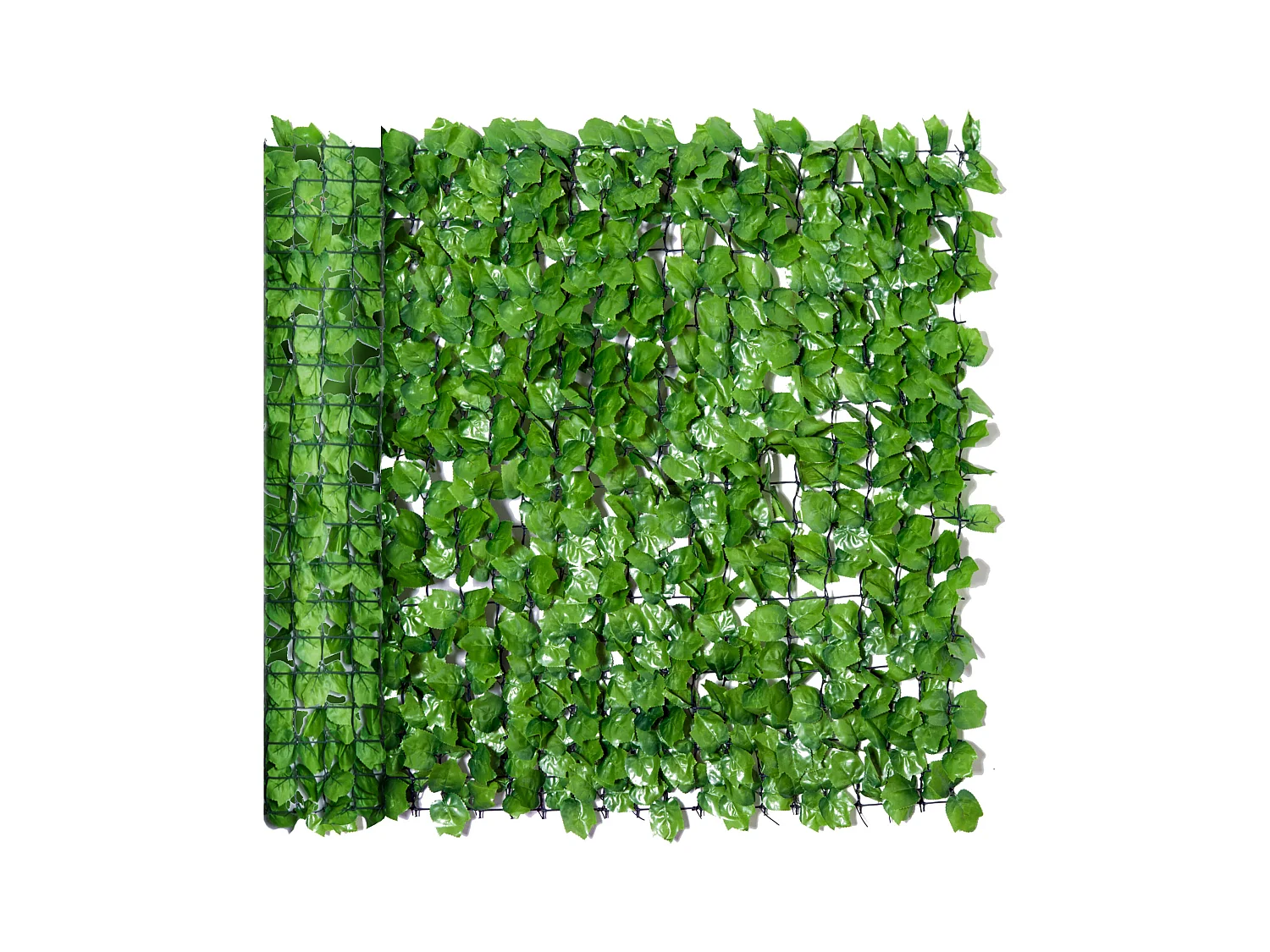 Haie artificiel érable brise-vue décoration rouleau 3L x 1H m  feuillage réaliste anti-UV vert