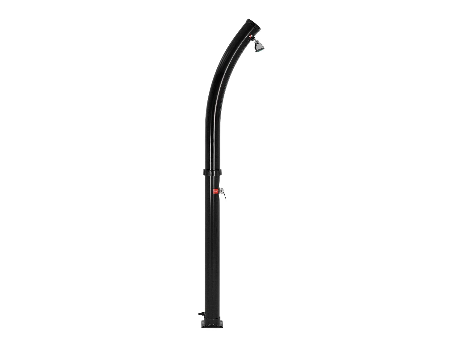 Douche solaire courbée noire 20 L PVC pour piscines + pomme de douche ML-DESIGN