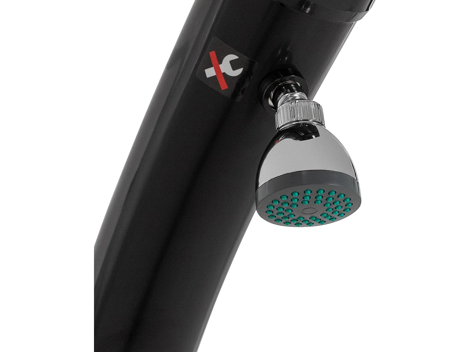 Douche solaire courbée noire 20 L PVC pour piscines + pomme de douche ML-DESIGN