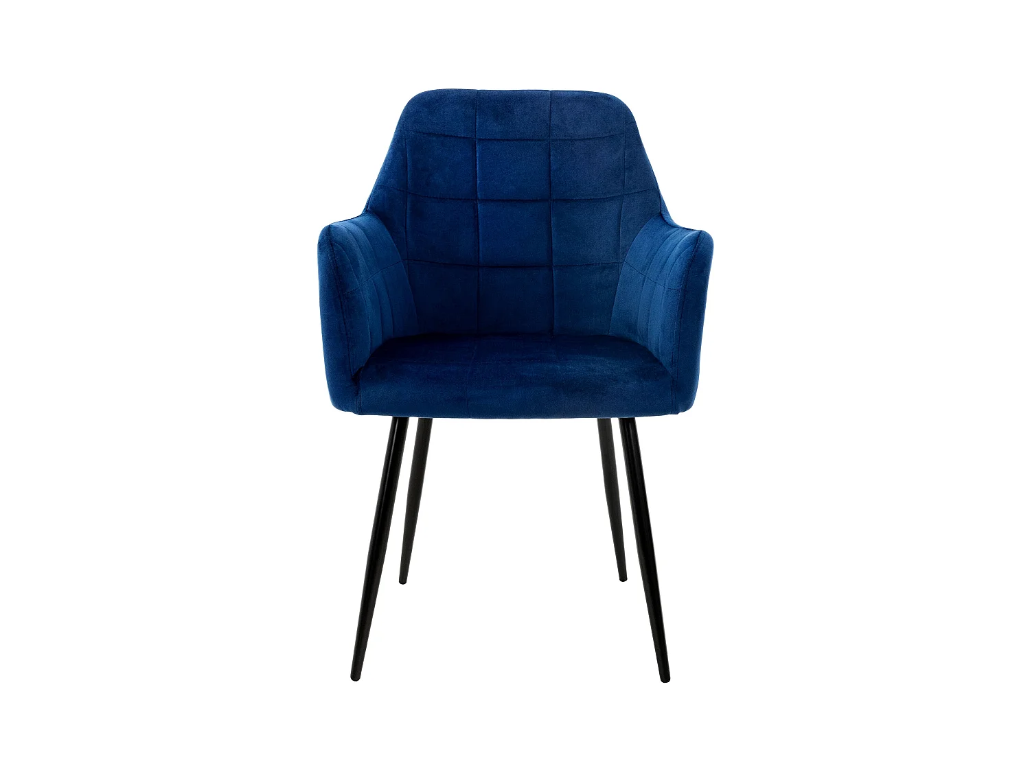 Juego de 2 Sillas de Comedor de Terciopelo Azul Oscuro Diseño Retro ML-DESIGN