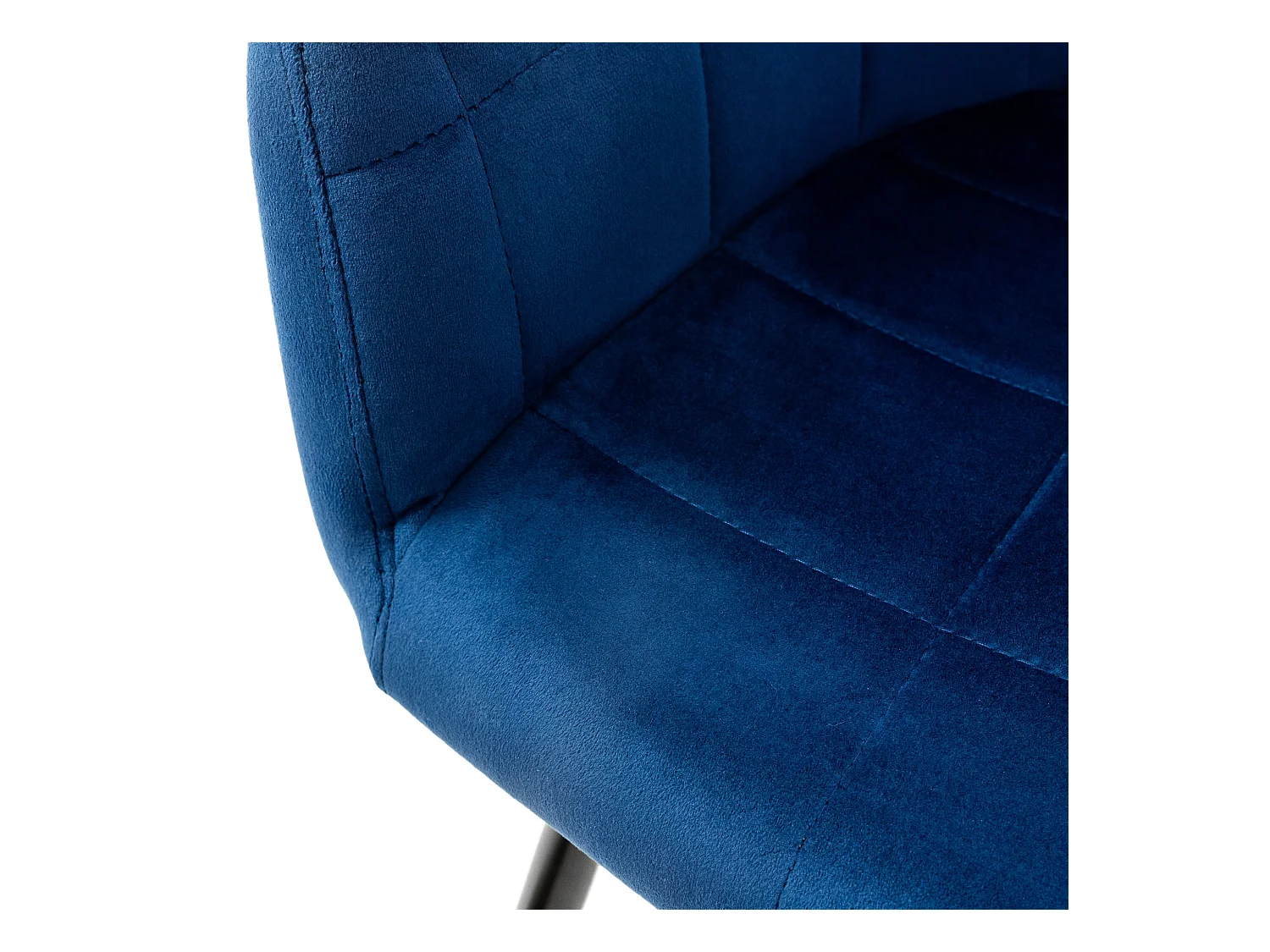 Juego de 2 Sillas de Comedor de Terciopelo Azul Oscuro Diseño Retro ML-DESIGN