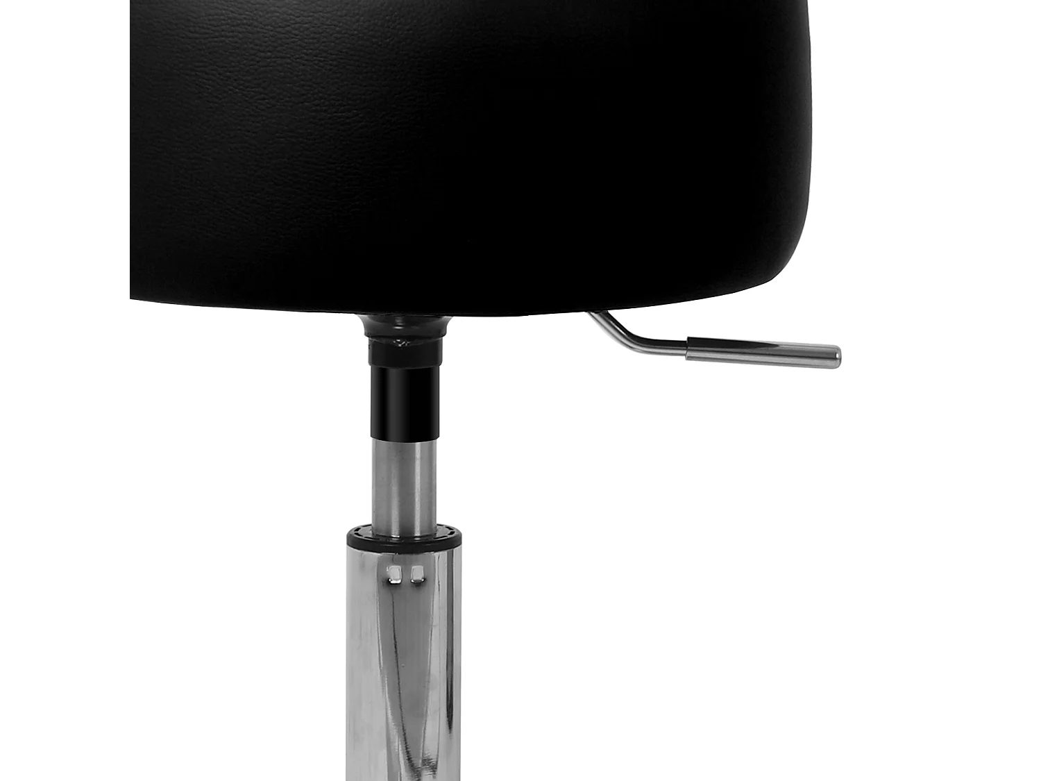 2x Taburete de maquillaje redondo tapizado, negro, regulable en altura ML-DESIGN